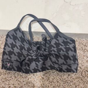 Kids Houndstooth Dance Costume Top - Black and Gray. Never worn